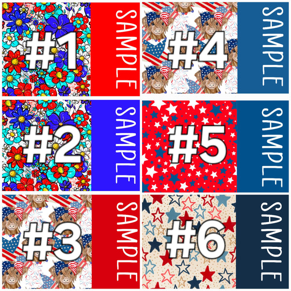 2 Tone 4th of July Personalized Strips