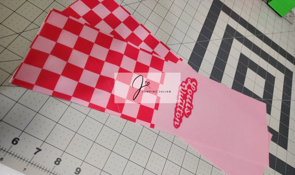 Damaged 5in Pink Inspired Checkers (Bundle of 2) -Scuba