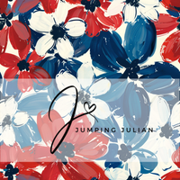 360 Red White Blue Floral