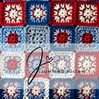 375 Red White Blue Granny Squares