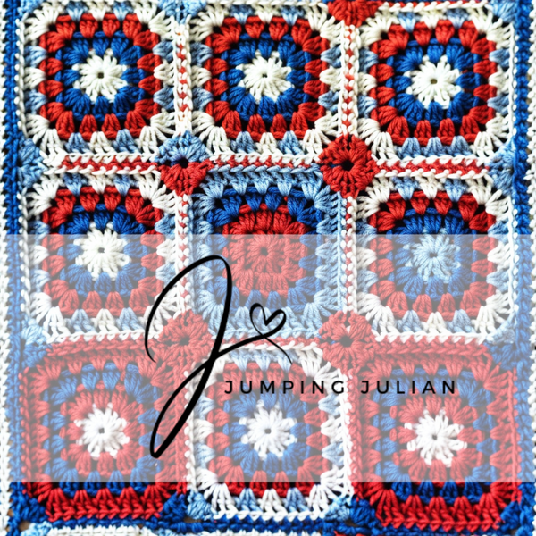 376 Red White Blue Granny Squares