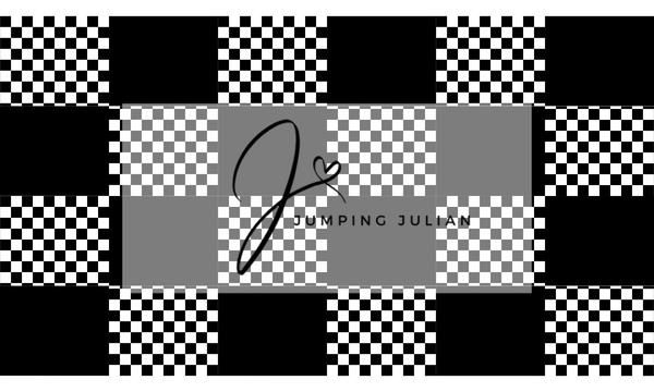 Black & White 2 Tone Checkers Headband