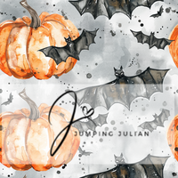 Watercolor Pumpkins & Bats