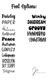 Autumn Leaves Font Color Change